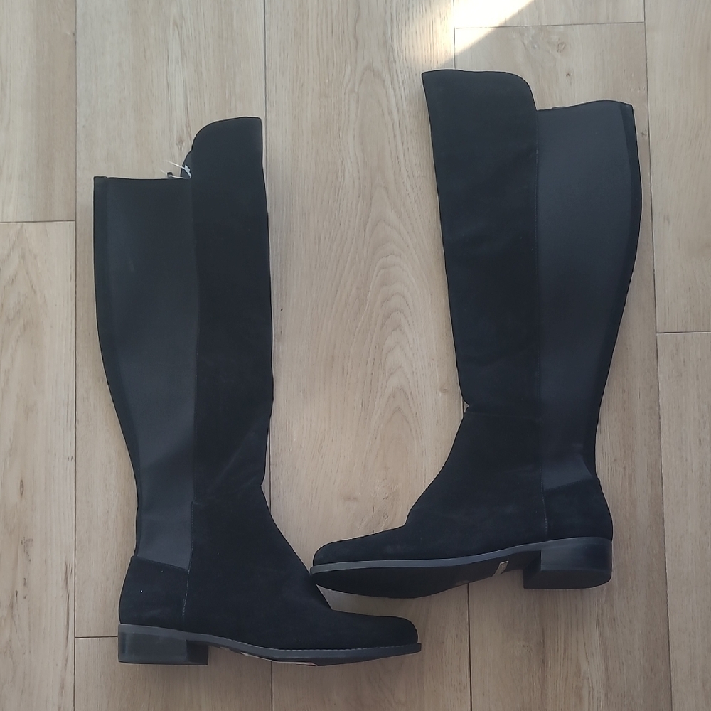 Copper Key Black Over the Knee Boots Size 8